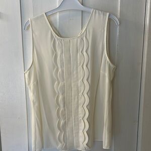 Talbots Cream Sleeveless Top